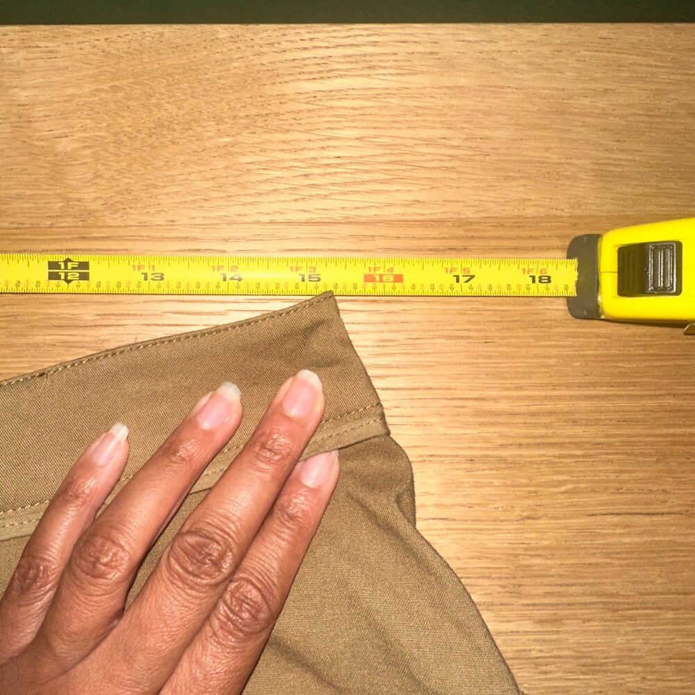 Gathered Hem Mini Skirt in Khaki - Picture 8 of 9